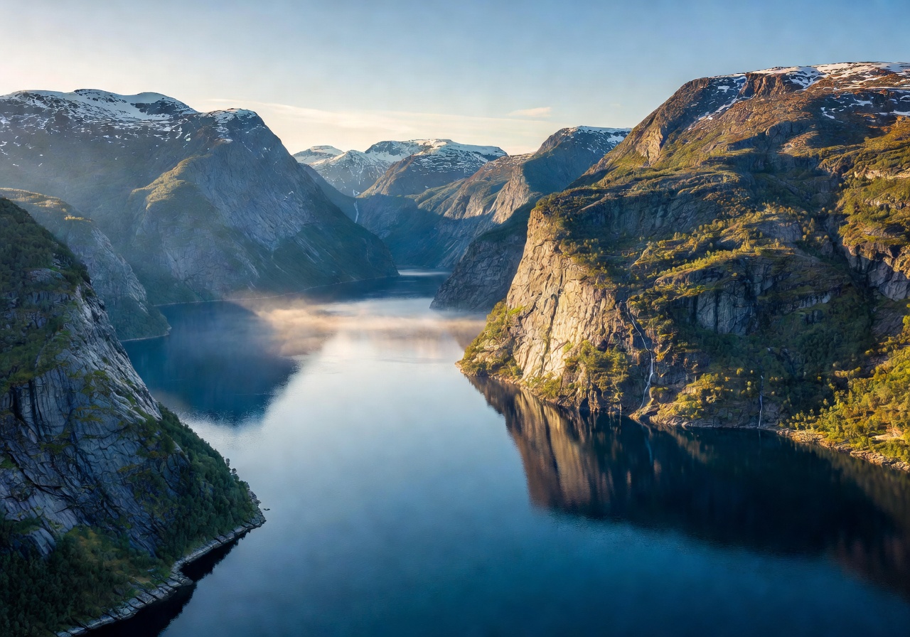 Beautiful Norway Fjord Scenic View