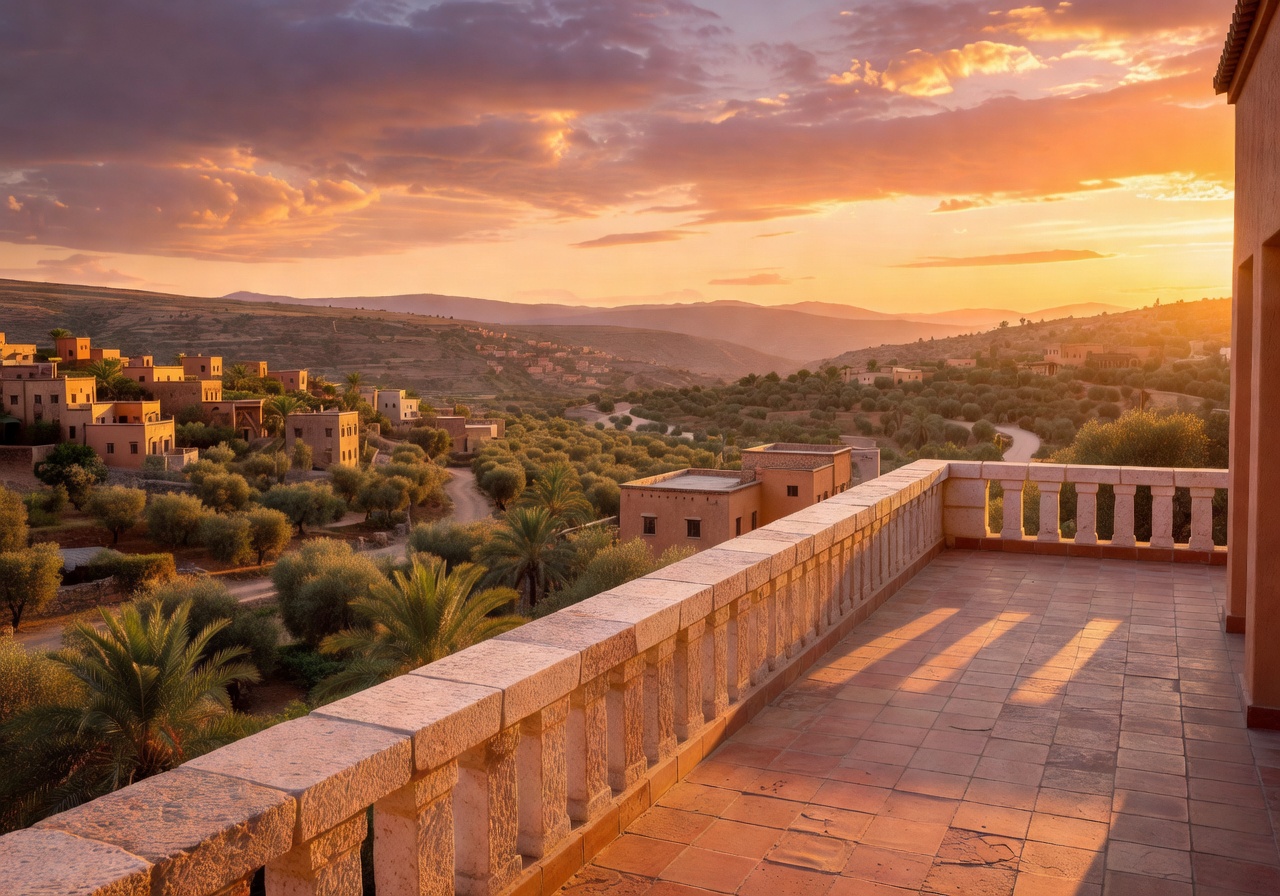 Hotel Adassil Balcony View at Sunset